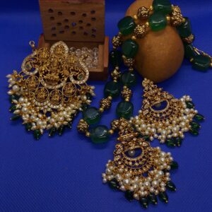 Necklace for girls ladies imitation jewellery with jhumkas for brides wedding