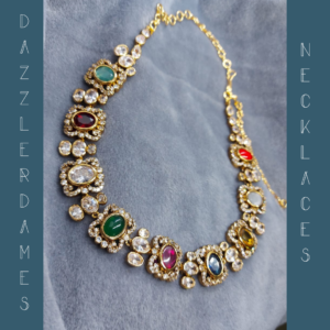 Imitation Jewellery Necklace with multi colored stones