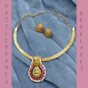 Goddess Lakshmi Imitation jewellery Necklace with Earrings